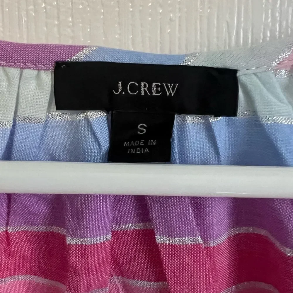NWT‎ J.Crew Womens Small Striped Multicolor Blouse